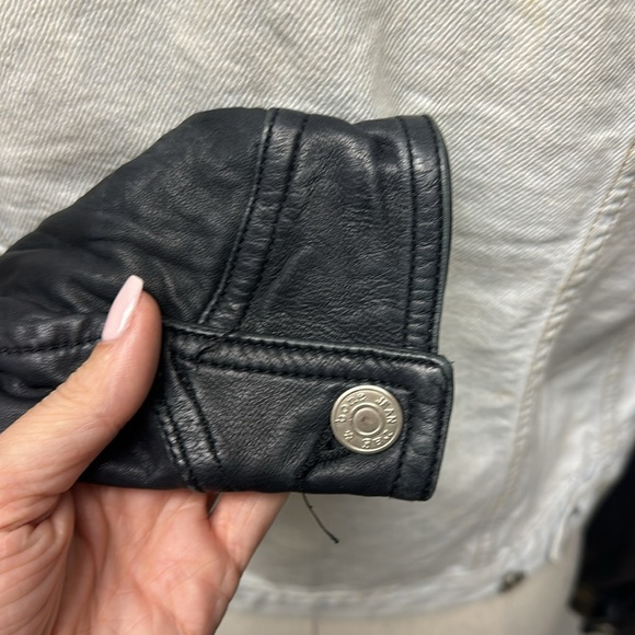 Rag&Bone Leather & Denim Jacket - Picture 8 of 16